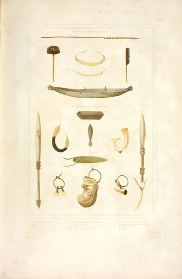 Image: Sainson, Louis Auguste de, b. 1801 :Nouvelle-Hollande. Nouvelle-Zelande. de Sainson pinx. Coupe sc. [Paris] V. Drouart. [1833].