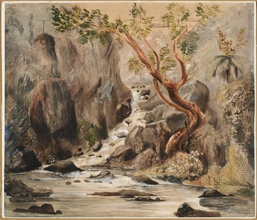 Image: [McCleverty, William Anson] 1806?-1897 :[Silverstream near Wellington. ca 1850?]