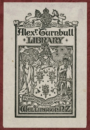 Image: [New Zealand Government Printer] :Alexander Turnbull Library, Wellington, N.Z. ; Dieu et mon droit ; fortuna favet audaci. [ ca 1920]