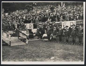 Image: Military review, Newtown Park, Wellington, during the visit of the Prince of Wales - Photograph taken by Guy