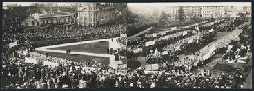 Image: Children's demonstration, Parliament Grounds, Wellington, during the visit of The Prince of Wales - Photographs taken by Guy