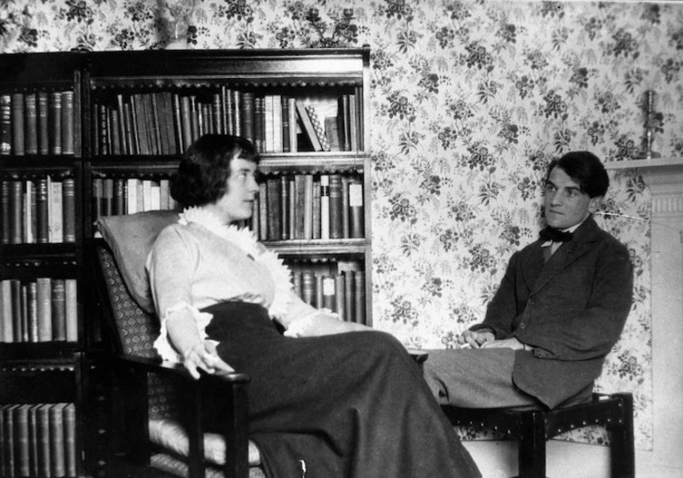 Image: Katherine Mansfield and John Middleton Murry, Chaucer Mansions, Kensington, London