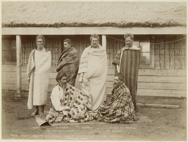 Image: Great chiefs at whare komiti, Haerehuka, King Country