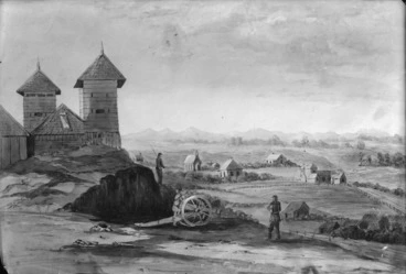 Image: [Arden, Francis Hamar], 1841-1899 :Bell Blockhouse, Taranaki. 1860.