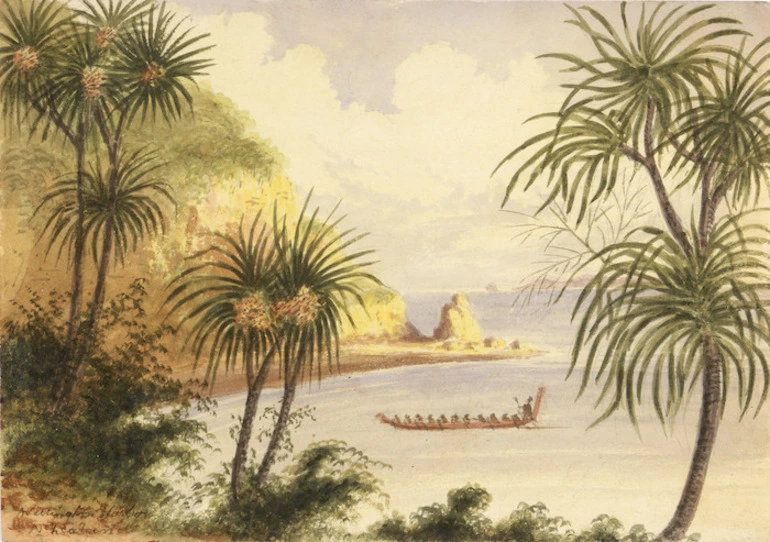 Image: Gold, Charles Emilius 1809-1871 :Wellington Harbour N. Zealand [Between 1847 and 1860]