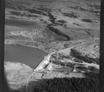 Image: Whakamaru Hydro, Taupo, includes dam, industrial area housing and farmland