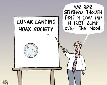Image: "We are satisfied though that a cow did in fact jump over the moon." 21 July 2009