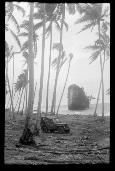 Image: Guadalcanal coast, Solomon Islands, at RNZAF (Royal New Zealand Air Force) Camp Kiwi