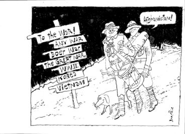 Image: To the War! Any War. Boer War. The Great War. WWII. Korea. Vietnam. "Afghanistan!" 14 Aug 2009