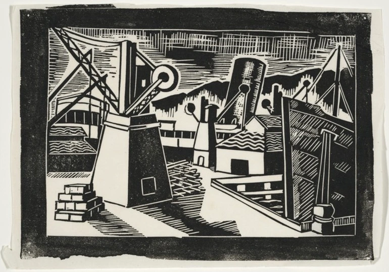 Image: [Cook, Hinehauone Coralie], 1904-1993 :[Wellington wharf. 1935].