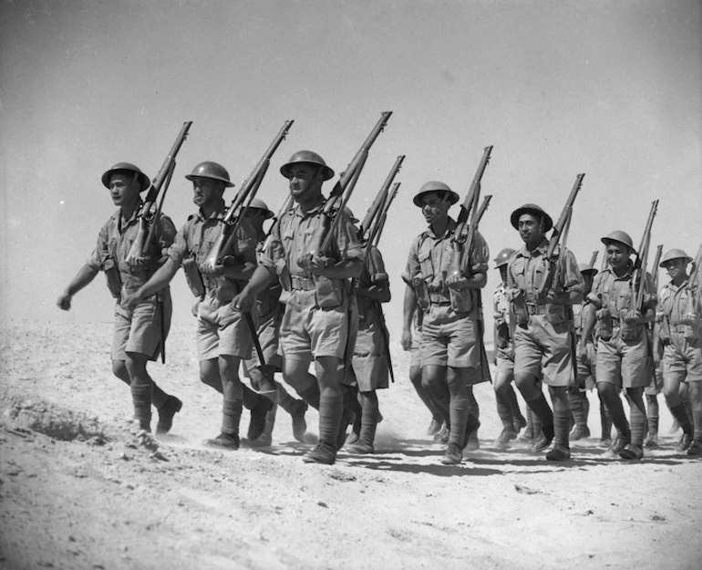 Image: Maori Battalion training at Maadi, Egypt