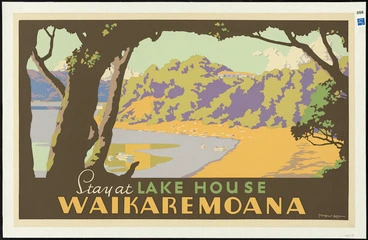 Image: King, Marcus, 1891-1983 :Stay at Lake House, Waikaremoana. Marcus King [1930-1940?]