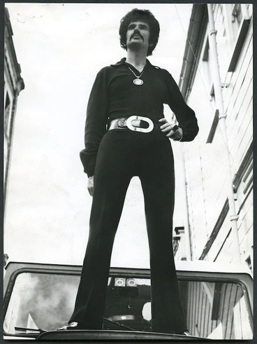 Image: Gerry Broughan models his one-piece jumpsuit - Photograph taken by Richard Sitcock