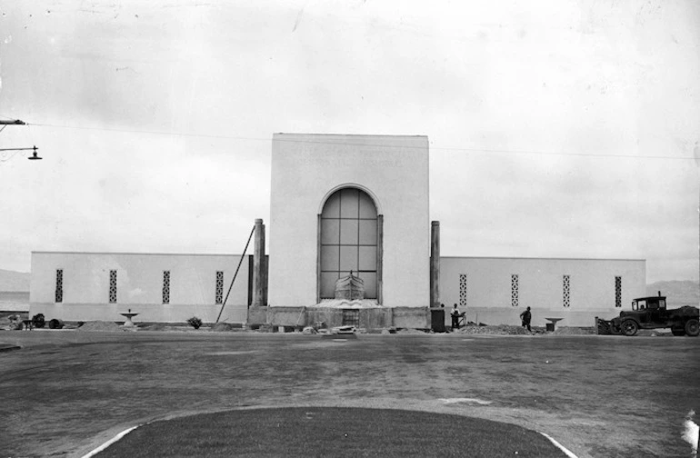 Image: Wellington Provincial Centennial Memorial under construction, Petone