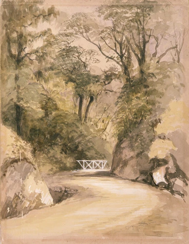 Image: [Barraud, Charles Decimus], 1822-1897 :Ngahauranga Road. [1800s]