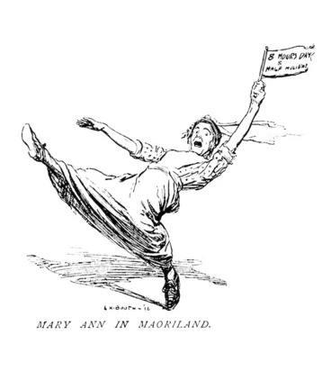 Image: Booth, Leonard Hampden, 1879-1974 :Mary Ann in Maoriland. The Bulletin, 19 September 1912, p. 18.