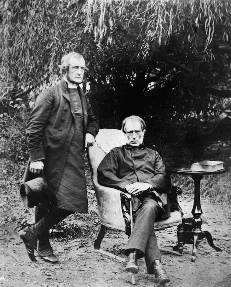 Image: Portrait of Bishop George Augustus Selwyn and Sir William Martin - Photographed taken by Harley Webster