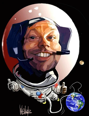 Image: Webb, Murray, 1947- :[Neil Armstrong]. 28 August 2012