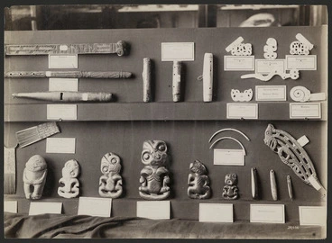 Image: Maori artifacts in the Auckland Museum