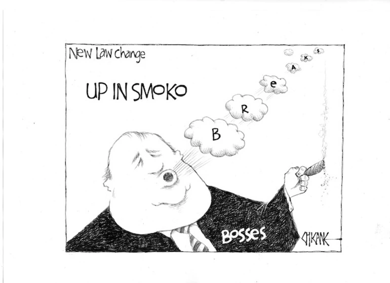 Image: New law change - up in smoko. 29 October 2009