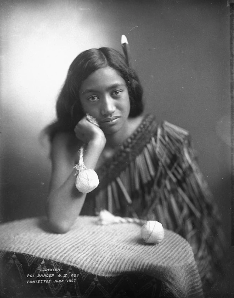 Image: Maori girl with poi