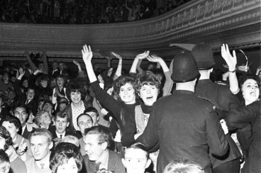 Image: Fans at the Beatles concert, Wellington Town Hall