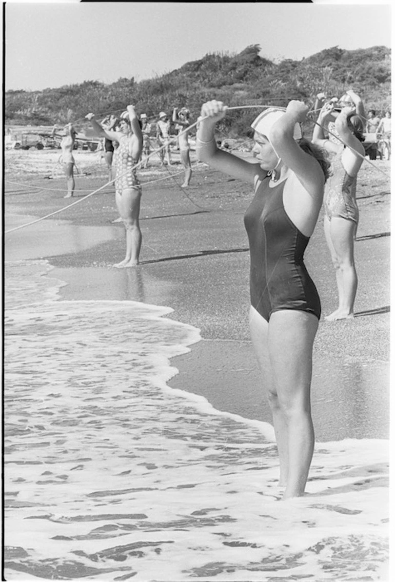 Image: Women at the surf life saving carnival, Paekakariki, New Zealand