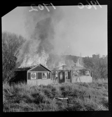 Image: View of old home about to be burnt down by Hutt City Council, Stokes Valley, Wellington Region