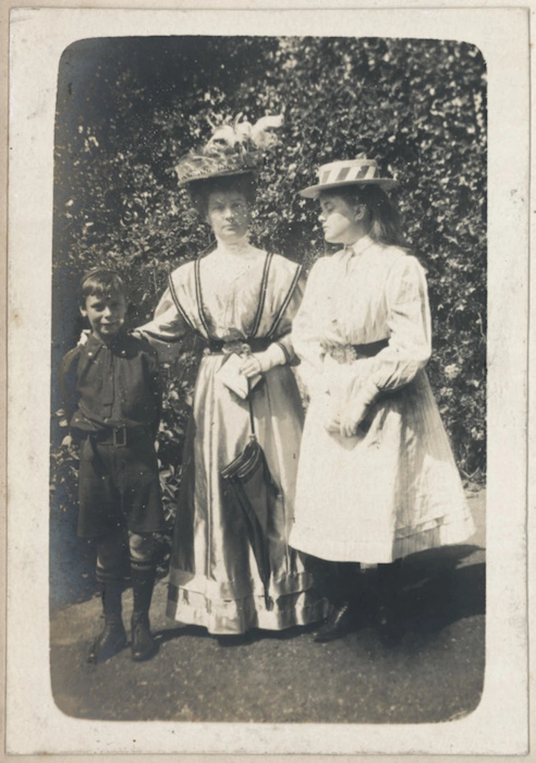 Image: Brian Derry with Annie Beauchamp and a cousin