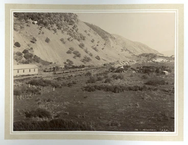 Image: View of Paekakariki, showing the railway station and yards