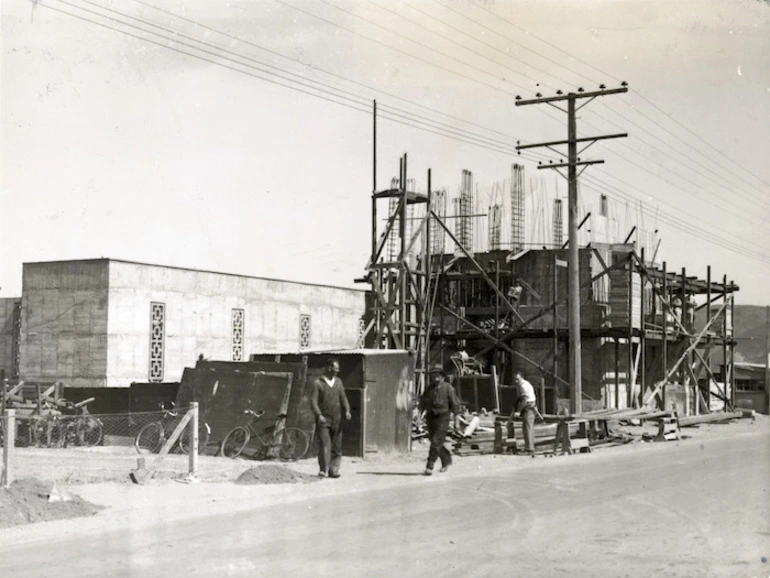 Image: Wellington Provincial Centennial Memorial under construction, Petone