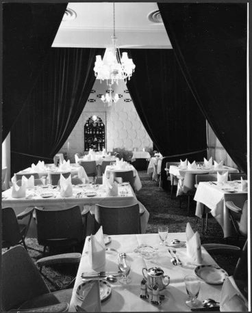 Image: Interior of Le Normandie restaurant, Cuba Street, Wellington, New Zealand - Photograph taken by K E Niven Ltd