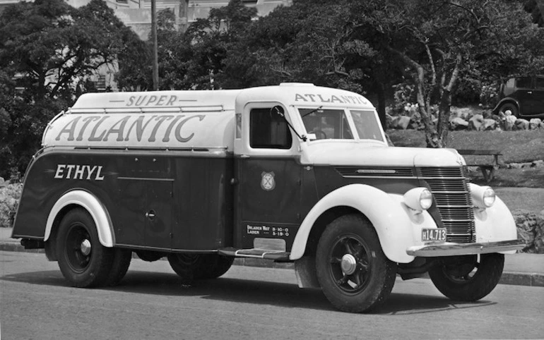 Image: Atlantic Oil Company's International truck