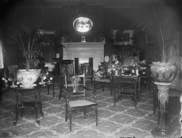 Image: View of the drawing room in Robert Hannah's house, Boulcott Street, Wellington