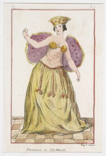 Image: [Webber, John], 1757-1793 :Danseuse de l'Ile Otaiti. Imp B Jollivet. T[ome] 5. pl[ate] 3. Page 15.