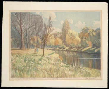 Image: Fitzgerald, James, 1869-1945 :Spring; colour etching from the original painting [ca 1926-1932?]