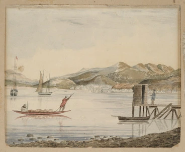 Image: [Gold, Charles Emilius?], 1809-1871 :[Wellington Harbour. Between 1851 and 1858]
