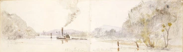 Image: Williams, Edward Arthur, 1824-1898 :Taupiri on the Waikato. 13/3/64