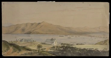Image: [Park, Robert], 1812-1870. Attributed works: View of Port Nicholson [from Eccleston Hill. ca 1851]