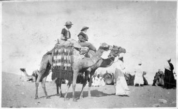 Image: Nurses riding camels in Egypt, during World War 1