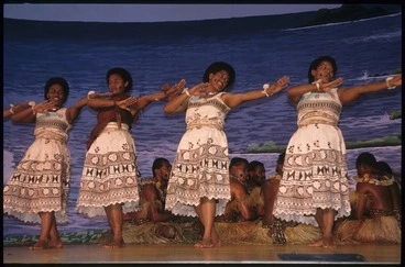 Image: Fijian women performing at the 7th Festival of Pacific Arts, Apia, Samoa