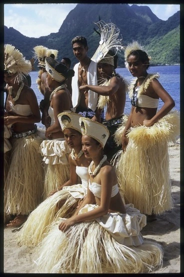 Image: Tahiti group waiting to perform at the 10th Festival of Pacific Arts, Pago Pago, American Samoa