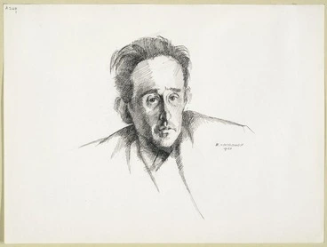 Image: Noordhof, Elisabeth Johanna, 1924-2013 :Portrait of James K Baxter, 1967