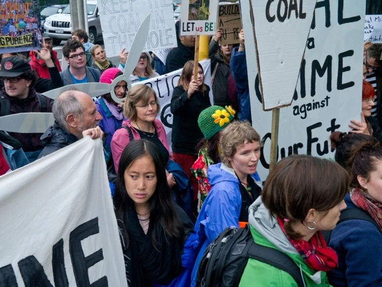 Image: Anti coal mining protest, Wellington, March 2012