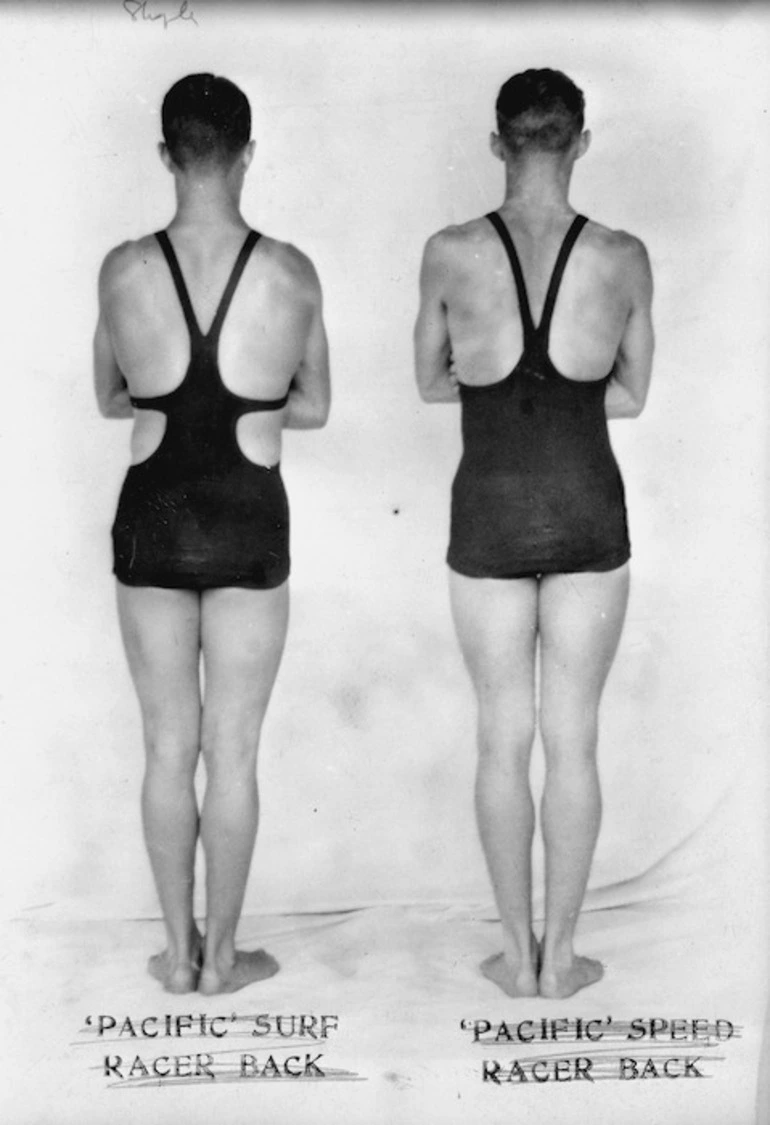 Image: Men modelling swimming costumes