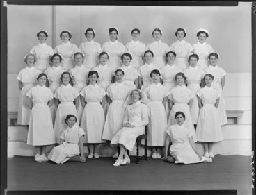 Image: Nurses, Wellington Hospital, 1955