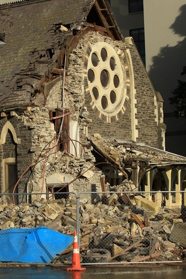 Image: Effects of the Canterbury earthquakes of 2010 and 2011 inside the CBD red zone, 7 July 2011