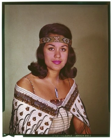 Image: Portrait of Kiri Te Kanawa in traditional Maori attire
