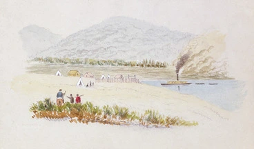 Image: Hamley, Joseph Osbertus, 1820-1911 :Near Ngaruawahia [1864]