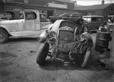 Image: Car wreck, after an accident